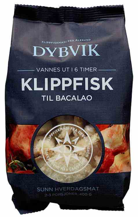 Bilde av Dybvik klippfisk biter uten skinn og ben 400 gr.