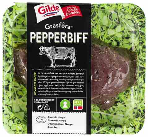 Bilde av Gilde grasfora storfe pepperbiff.