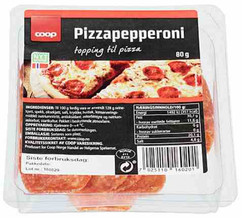 Bilde av Coop pizzapepperoni 80g.