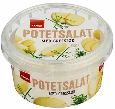 Bilde av Coop potetsalat med gressløk.