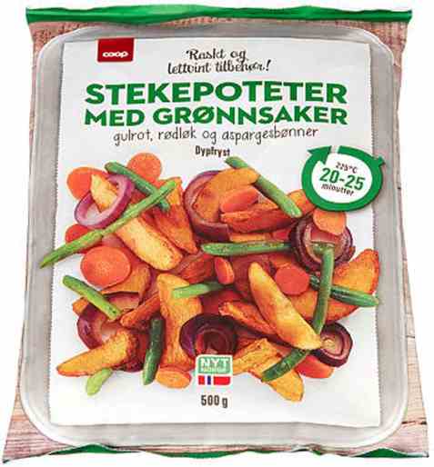 Bilde av Coop stekepoteter med grønnsaker 500g.