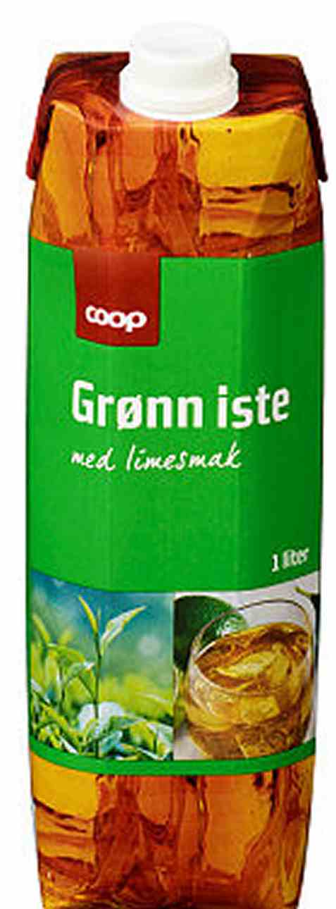 Bilde av Coop grønn iste med limesmak 1l.