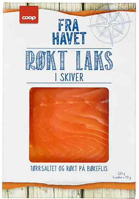 Bilde av Coop røkt laks i skiver 220gr.