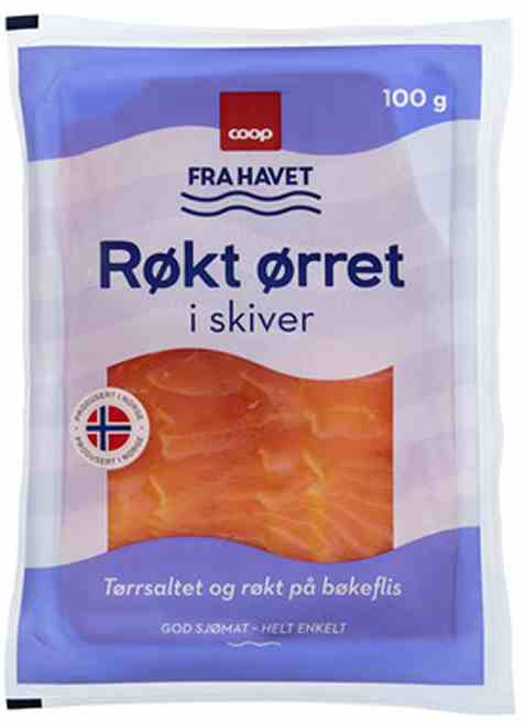 Bilde av Coop røkt ørret i skiver 100gr.
