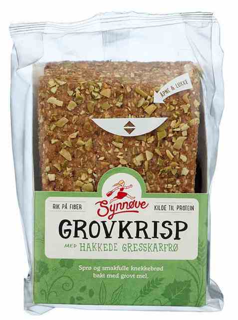Bilde av Synnøve Grovkrisp med gresskarkjerner 170gr.