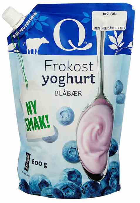 Bilde av Q Frokostyoghurt blåbær 800gr.
