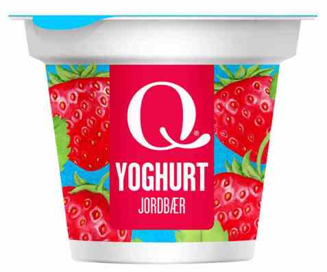 Bilde av Q Yoghurt jordbær 125gr.