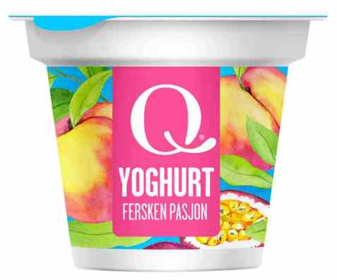 Bilde av Q Yoghurt fersken pasjon 125gr. Bilde av Q Yoghurt fersken pasjon 125gr.
