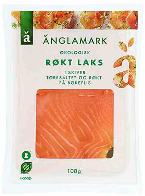 Bilde av Coop anglamark Økologisk røkt laks i skiver 100gr.