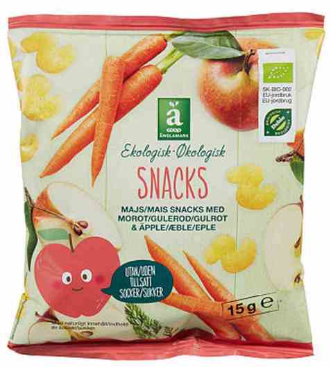 Bilde av Coop anglamark Økologisk mais snacks.