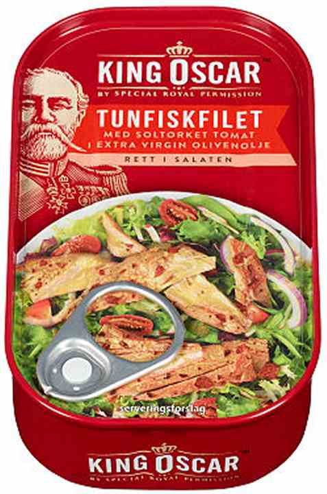 Bilde av King Oscar tunfiskfilet med soltørkede tomater.