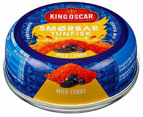 Bilde av King Oscar smørbar tunfisk mild curry.
