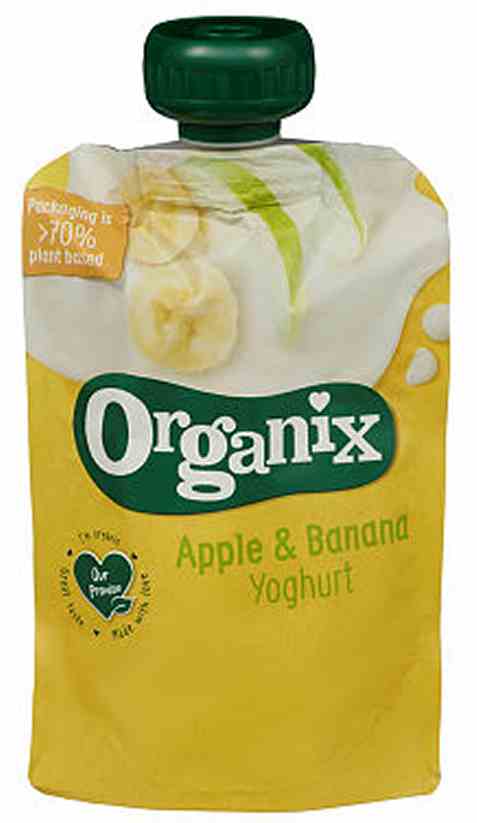 Bilde av Semper organix eple og banan yoghurt.