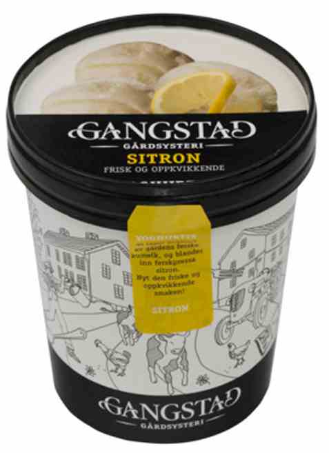 Bilde av Gangstad sitron yoghurtis 500ml.