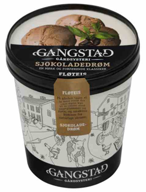 Bilde av Gangstad sjokoladedrøm fløteis 500ml.