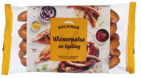 Bilde av Solvinge Wienerpølse av Kylling 450gr.
