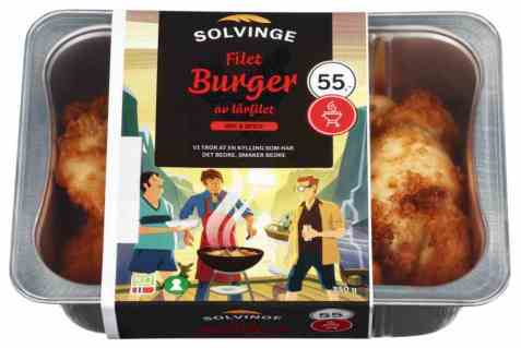 Bilde av Solvinge filet burger av lårfilet 350gr.