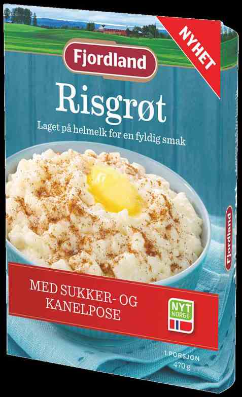 Bilde av Fjordland Risgrøt med sukker og kanel.