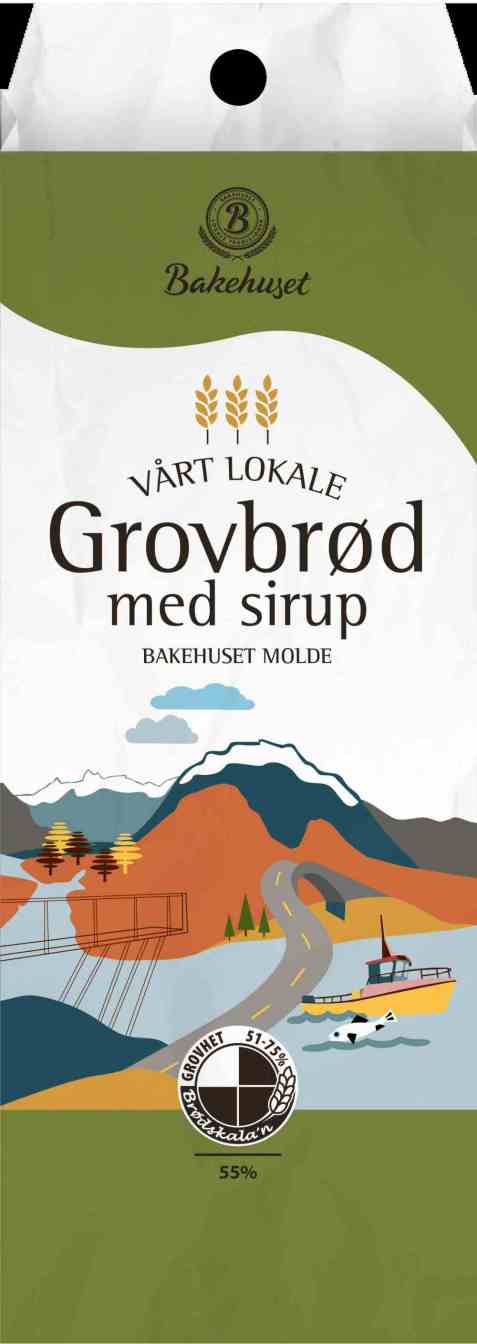 Bilde av Bakehuset Molde grovbrød med sirup.