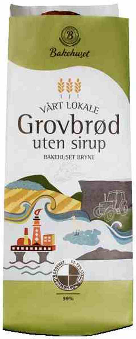 Bilde av Bakehuset Bryne grovbrød uten sirup.
