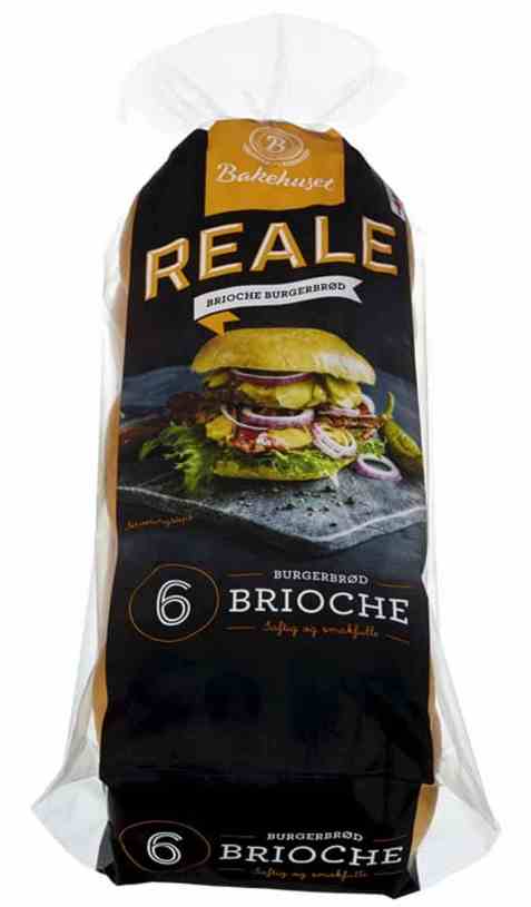 Bilde av Bakehuset reale brioche hamburgerbrød 6pk.