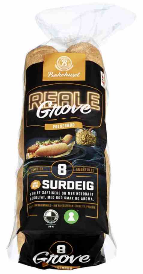 Bilde av Bakehuset reale grove pølsebrød 8pk.