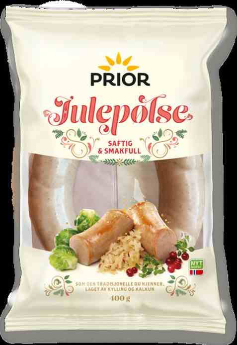 Bilde av Prior julepølse kylling-kalkun 400gr. Bilde av Prior julepølse kylling-kalkun 400gr.
