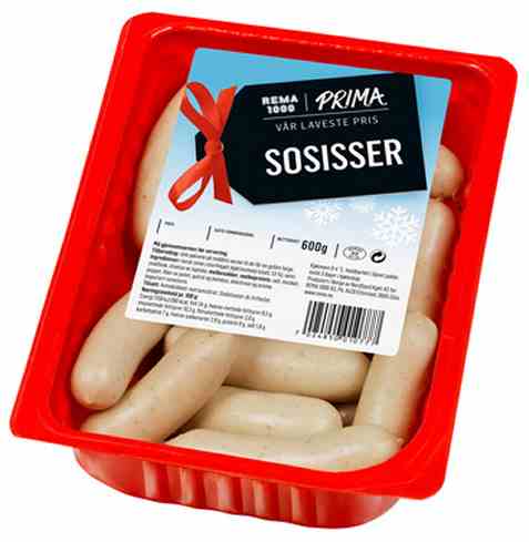 Bilde av Rema 1000 Prima sossiser 600gr.