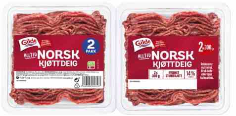 Bilde av Gilde kjøttdeig storfe 2x300gr.