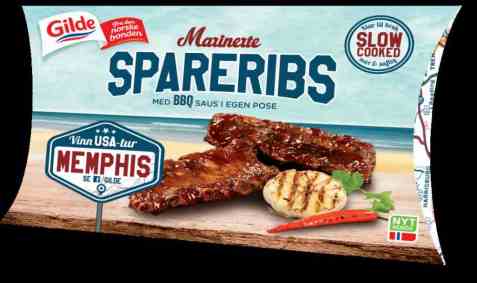 Bilde av Gilde Marinerte spareribs med bbq saus. Bilde av Gilde Marinerte spareribs med bbq saus.