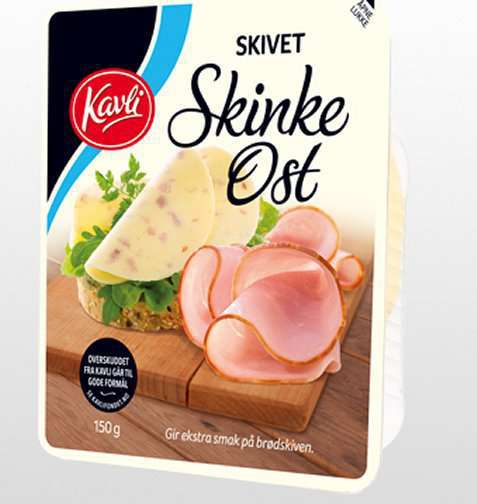 Bilde av Kavli skivet ost med skinke.