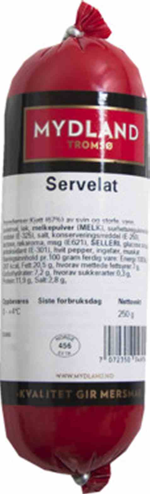 Bilde av Mydland servelat snabb 250gr.
