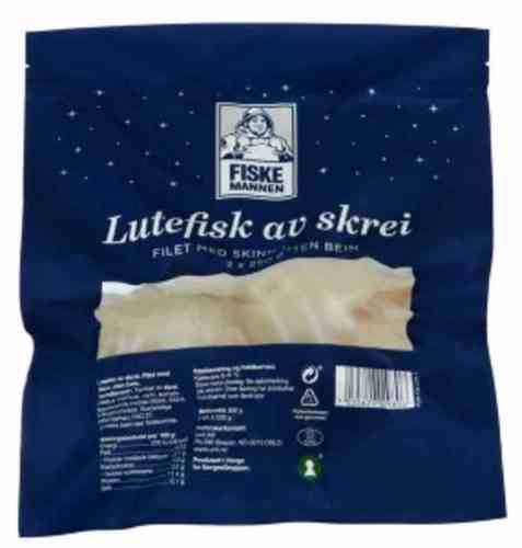 Bilde av Fiskemannen lutefiskfilet med skinn uten ben.