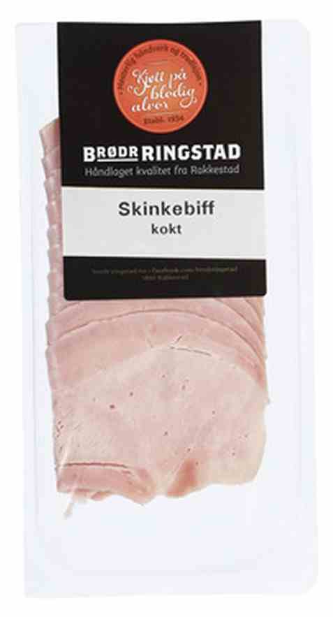 Bilde av Brødrene Ringstad Skinkebiff Kokt Skåret 100g.