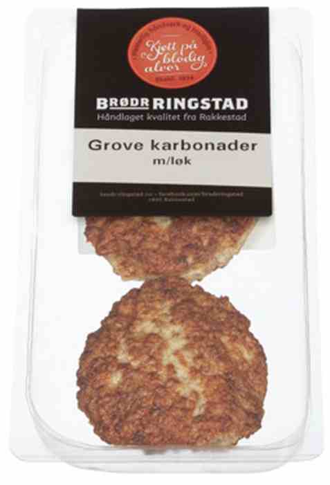 Bilde av Brødrene Ringstad grove karbonader med løk 200g.