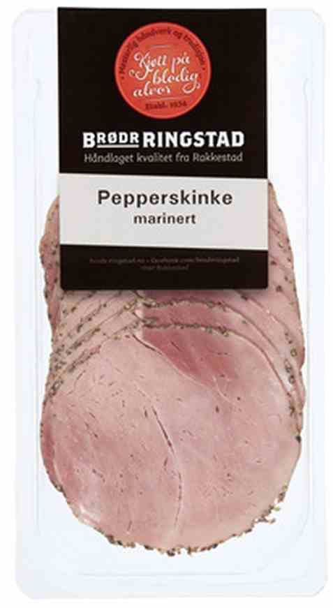 Bilde av Brødrene Ringstad Pepperskinke marinert skåret 100g.