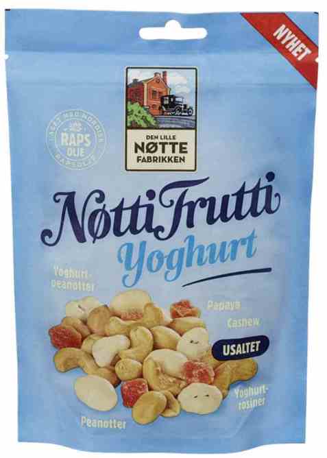 Bilde av Den Lille Nøttefabrikken Nøtti Frutti yoghurt.