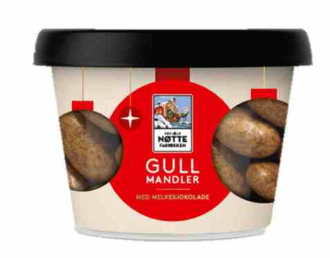 Bilde av Den Lille Nøttefabrikken gullmandler med sjokolade 150gr.