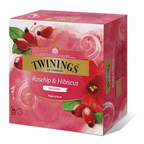 Bilde av Twinings nype og hibiskus 100 poser.