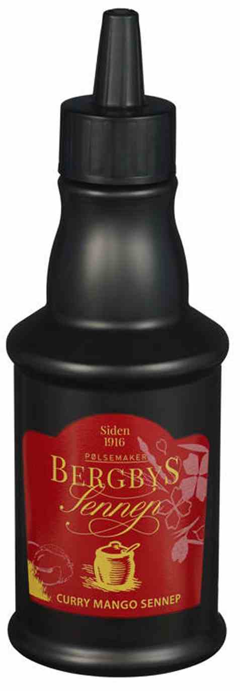 Bilde av Bergbys Curry-mango sennep 250gr.