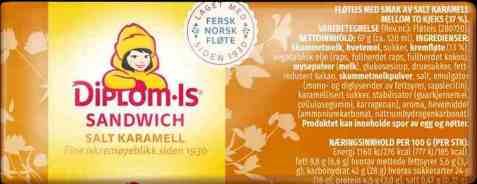 Bilde av Diplom-is Sandwich karamell.