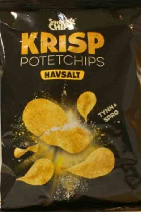 Bilde av Sørlandschips krisp havsalt 190gr.