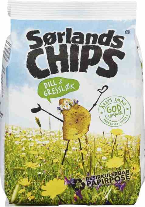 Bilde av Sørlandschips med dill og gressløk 150gr.