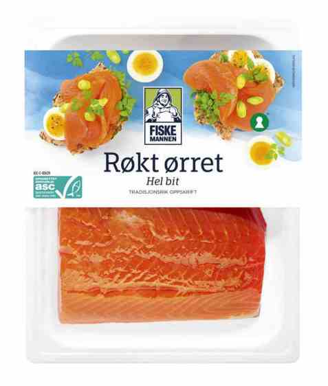 Bilde av Fiskemannen røkt ørret i bit 300gr.
