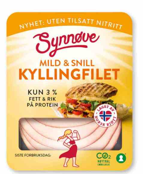 Bilde av Synnøve kyllingfilet skivet 100gr.