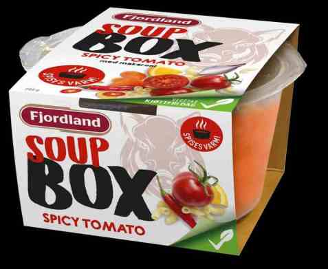 Bilde av Fjordland soup box Spicy Tomato Soup.