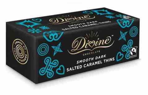 Bilde av Divine After Dinner Salted Caramel Thins 200g.