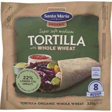 Bilde av Santa Maria tortilla whole wheat medium økologisk.