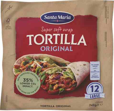 Bilde av Santa Maria tortilla original large 742 gr.