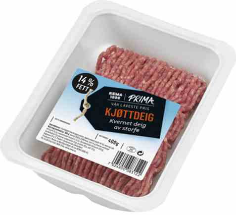 Bilde av Rema 1000 prima kjøttdeig 14% 400gr.